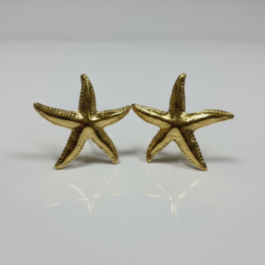 Boucles d'Oreilles Étoiles de Mer Dorées