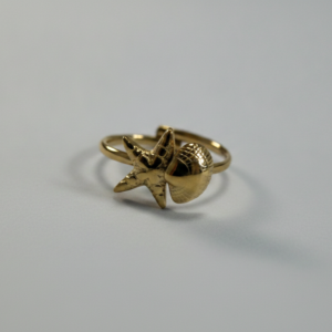 Bague Ajustable Étoile de Mer et Coquillage